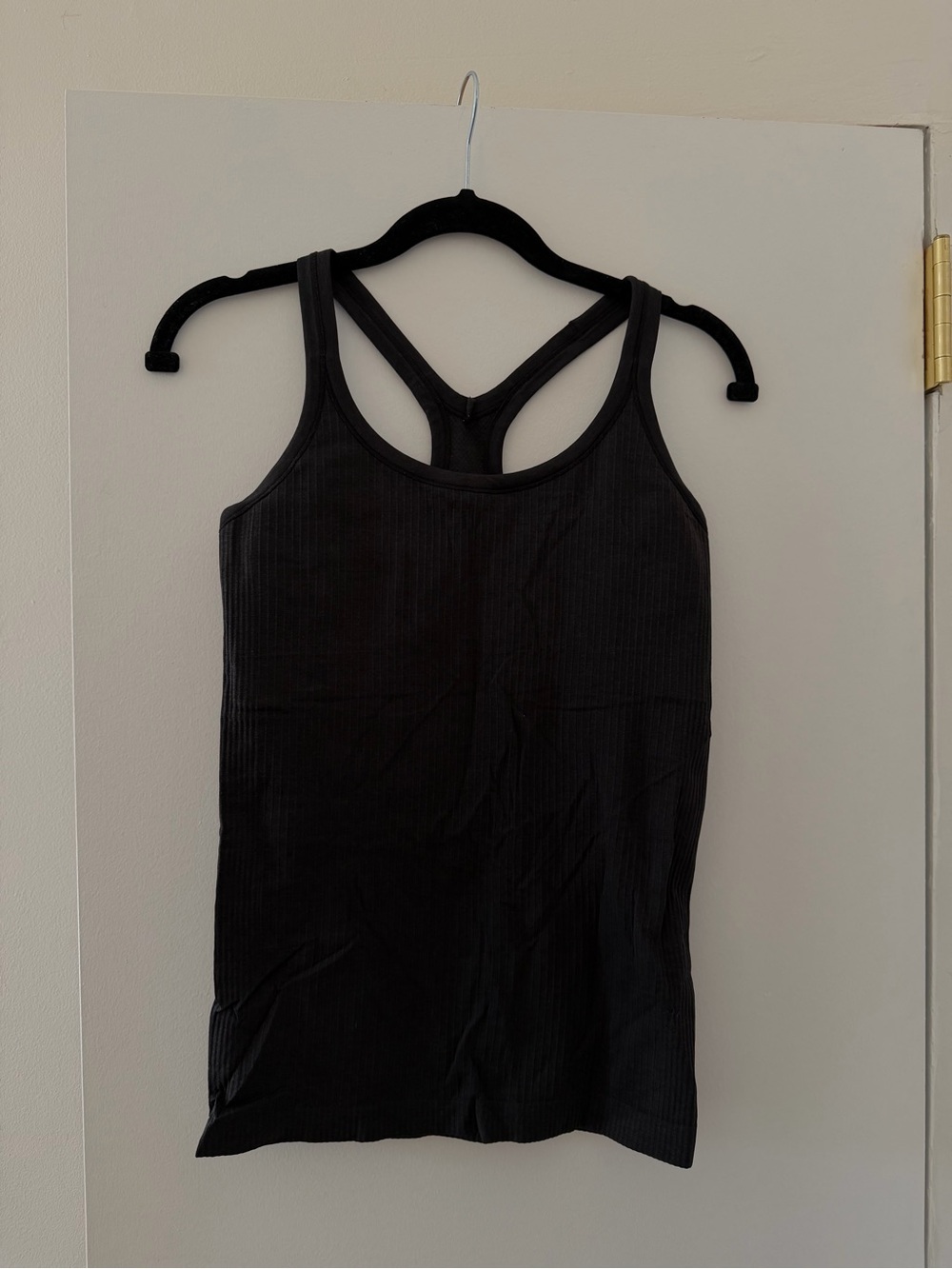 Lululemon Black Ribbed Racerback Tank Top - Picture 3 of 5